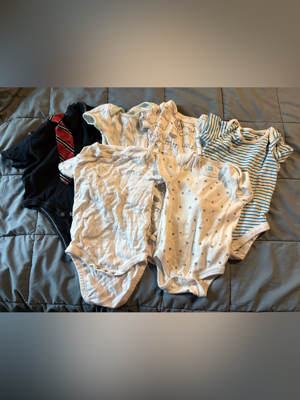 Lot of 6 6m baby onesies